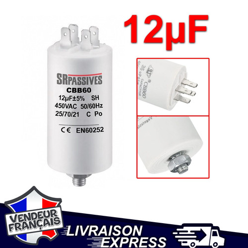 Condensateur moteur cosse - À,